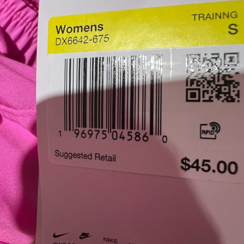 7. Nike NWT PINK Women's One Dri-FIT Ultra High Rise Shorts - Picture 2 of 2